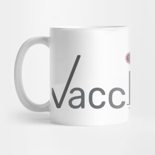 Vaccinated vaccine injector and virus Gray Red Mug